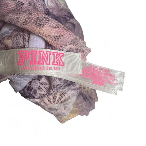 VS Pink Purple Multicolor Lace Bralette Size Sm - Picture 5 of 5